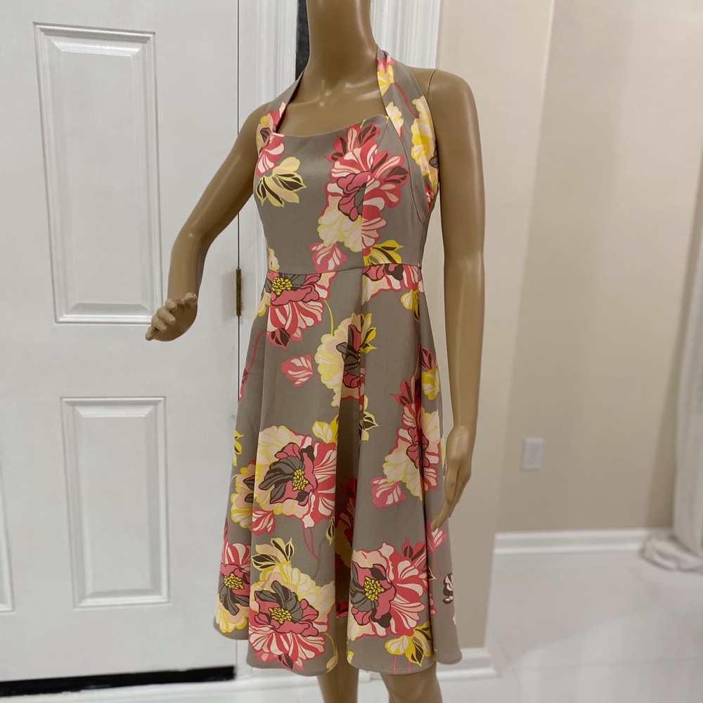 Eva Mendes floral halter dress. NewYork&Co.